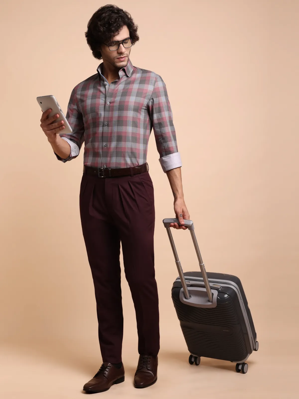 Pure Cotton Non Iron After Twilight Shirt - Herringbone weave