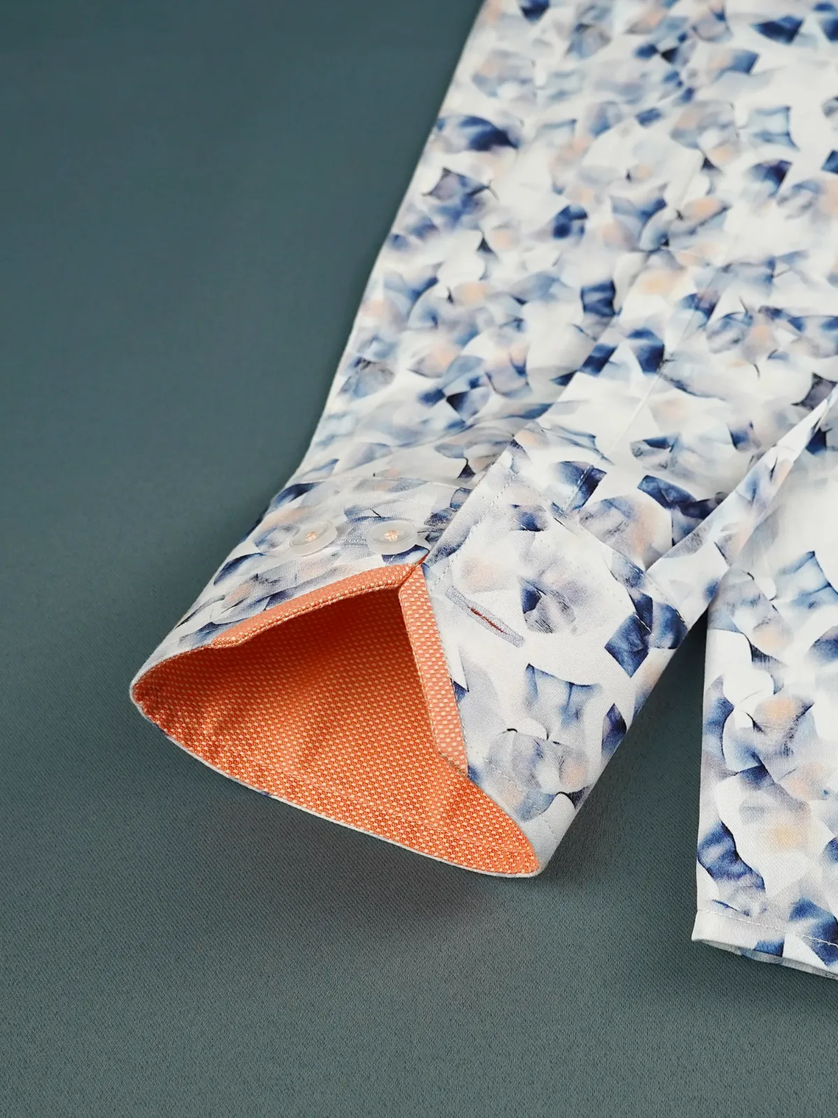 Pure Cotton Picasso's Blue in White Abstract Print Shirt
