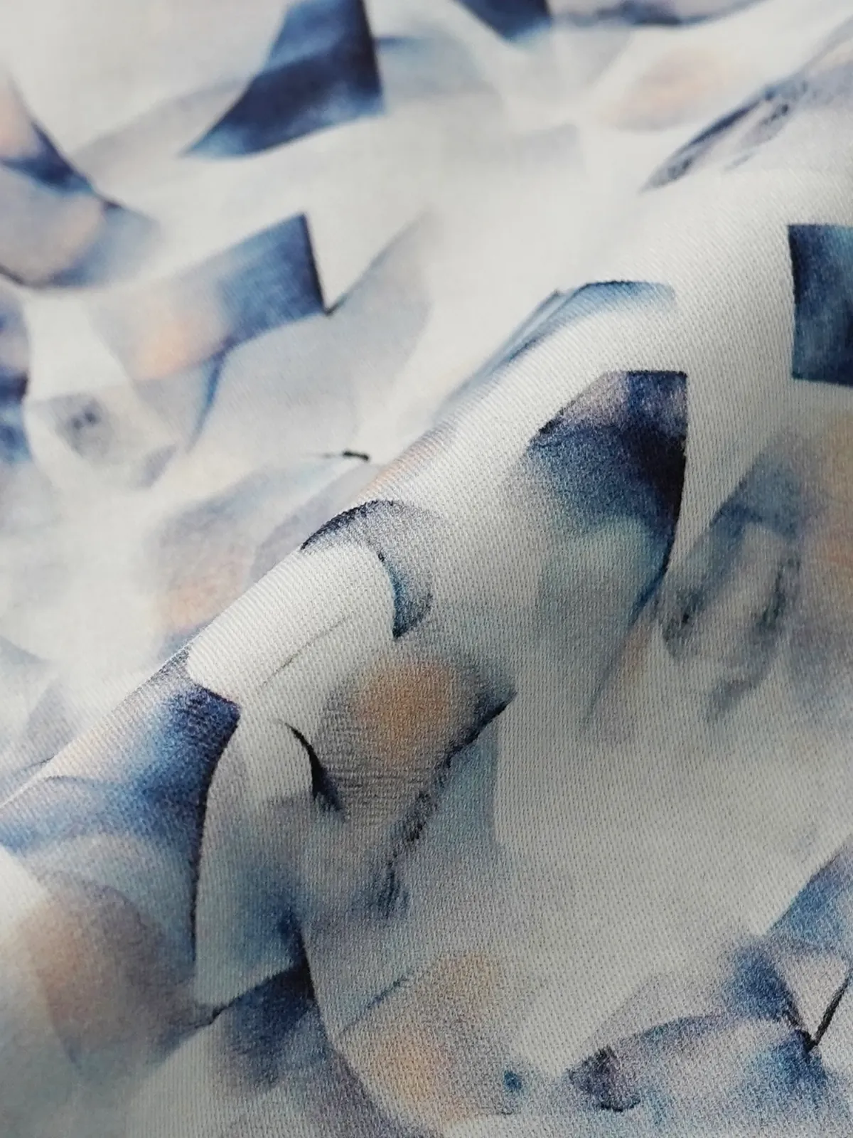 Pure Cotton Picasso's Blue in White Abstract Print Shirt