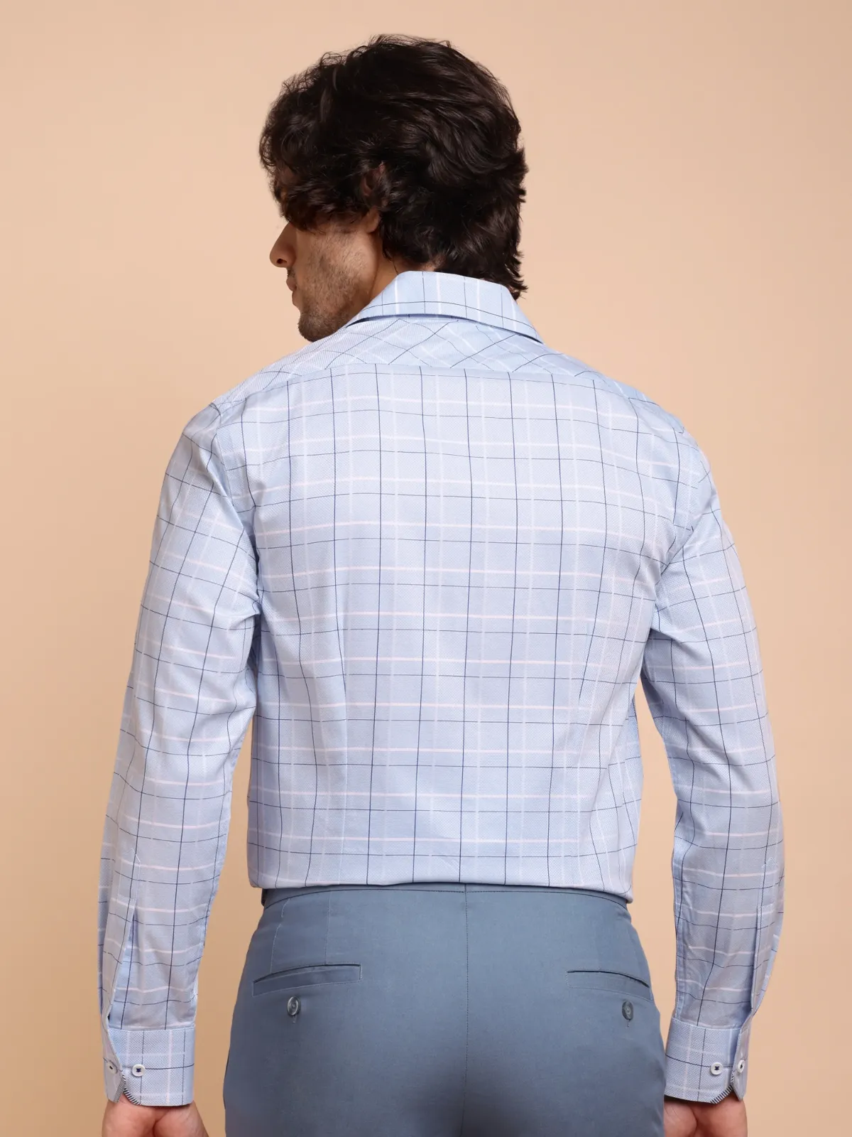 Pure Cotton Non Iron Royal Cross Shirt - Honeycomb weave
