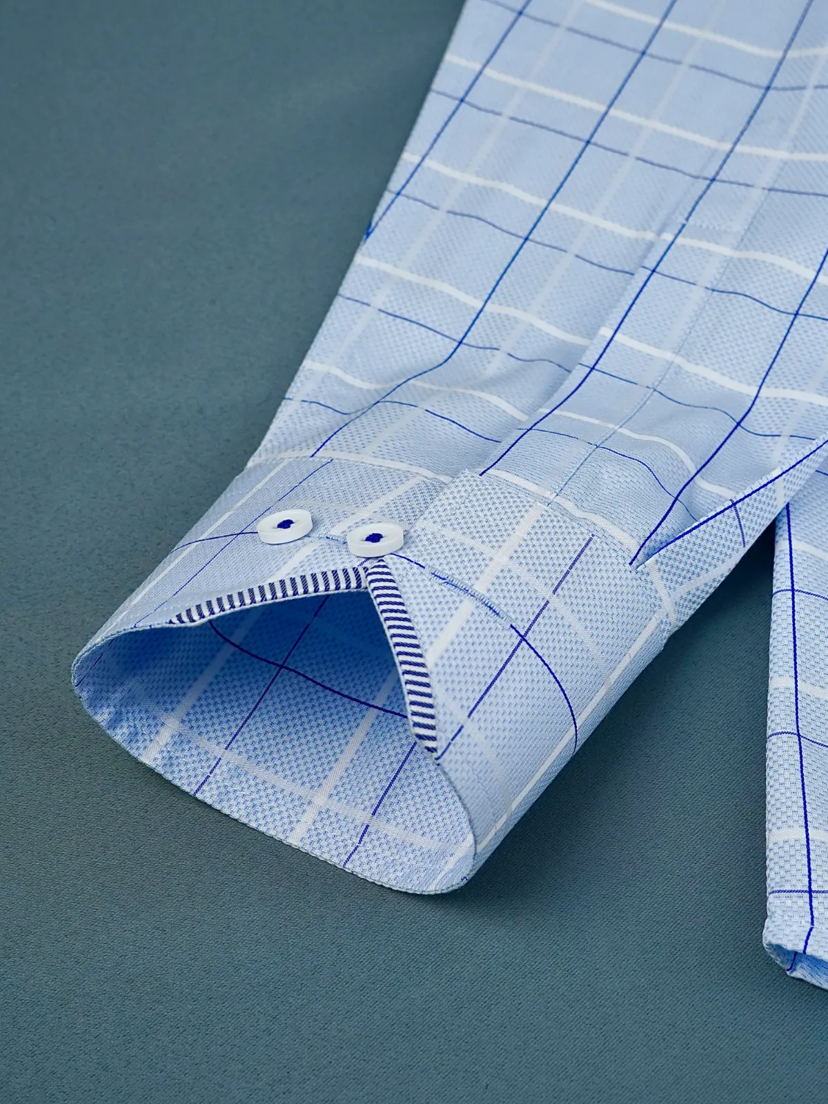 Pure Cotton Non Iron Royal Cross Shirt - Honeycomb weave