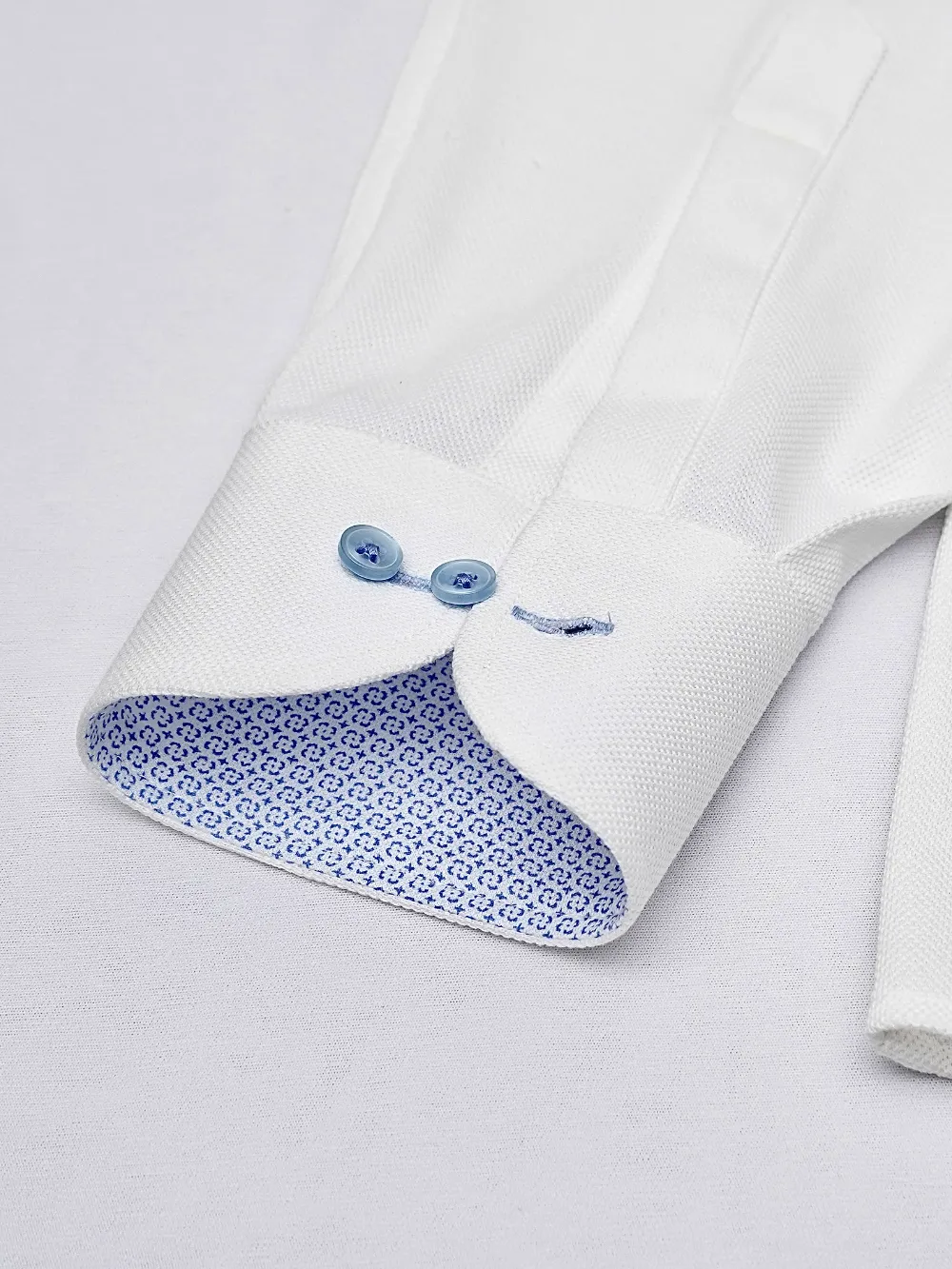Non-Iron Stretch Swiss Winter Shirt - Piqué Knit Weave