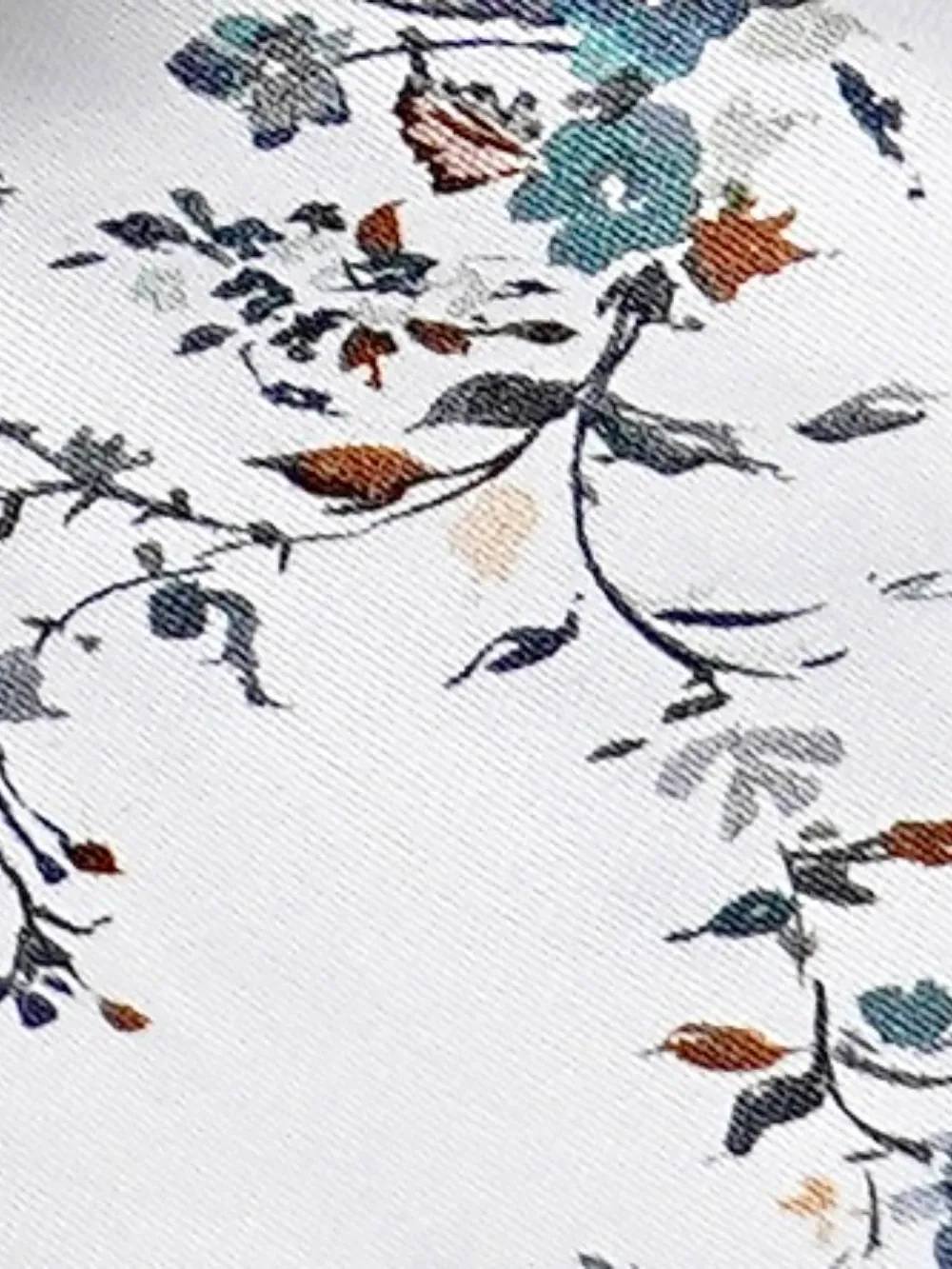 Pure Cotton Peachy Floral Shirt - Twill Weave