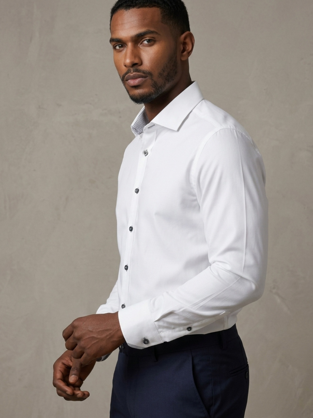 Non-Iron 100% Cotton White Shirt - Twill Weave
