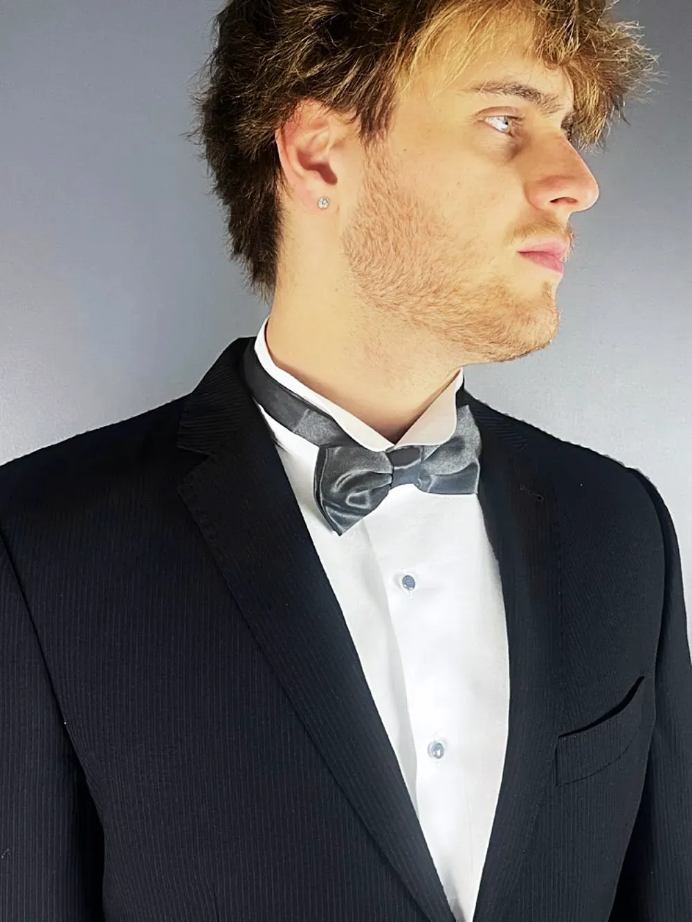 Round Wing Tip Collar Tuxedo Shirt - Twill Weave