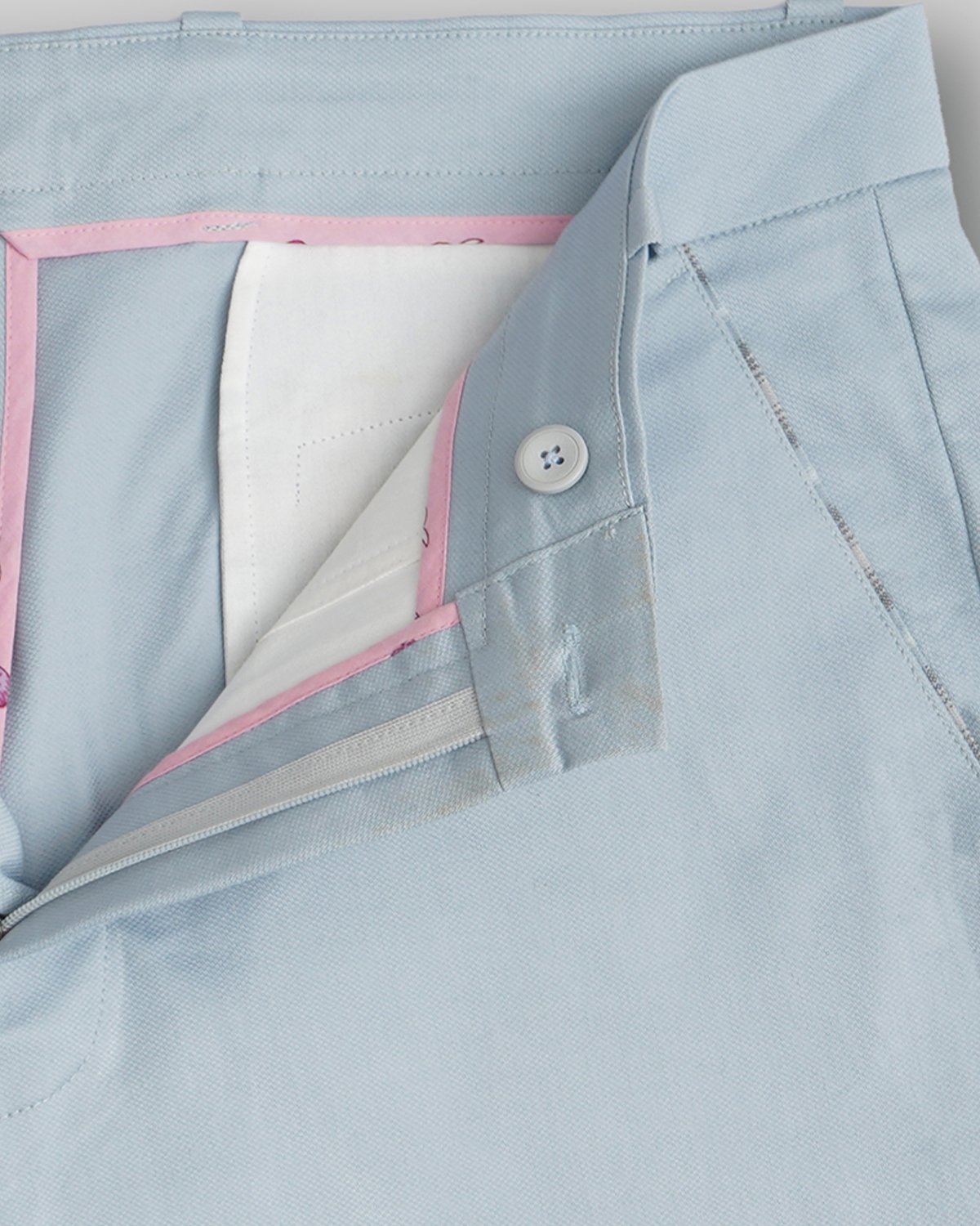 Cotton Short with Jacquard Weave and Extra Stretch - Sapphire Mist