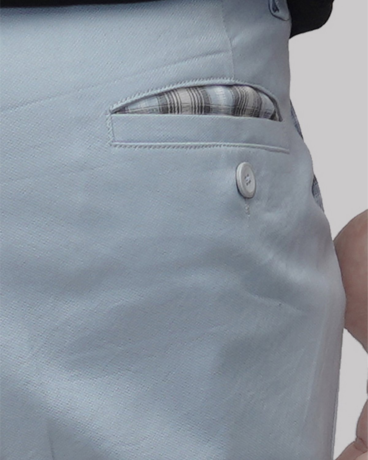 Cotton Short with Jacquard Weave and Extra Stretch - Sapphire Mist