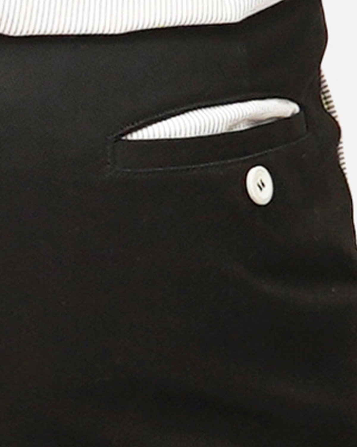 Cotton Short with Jacquard Weave and Extra Stretch - Black