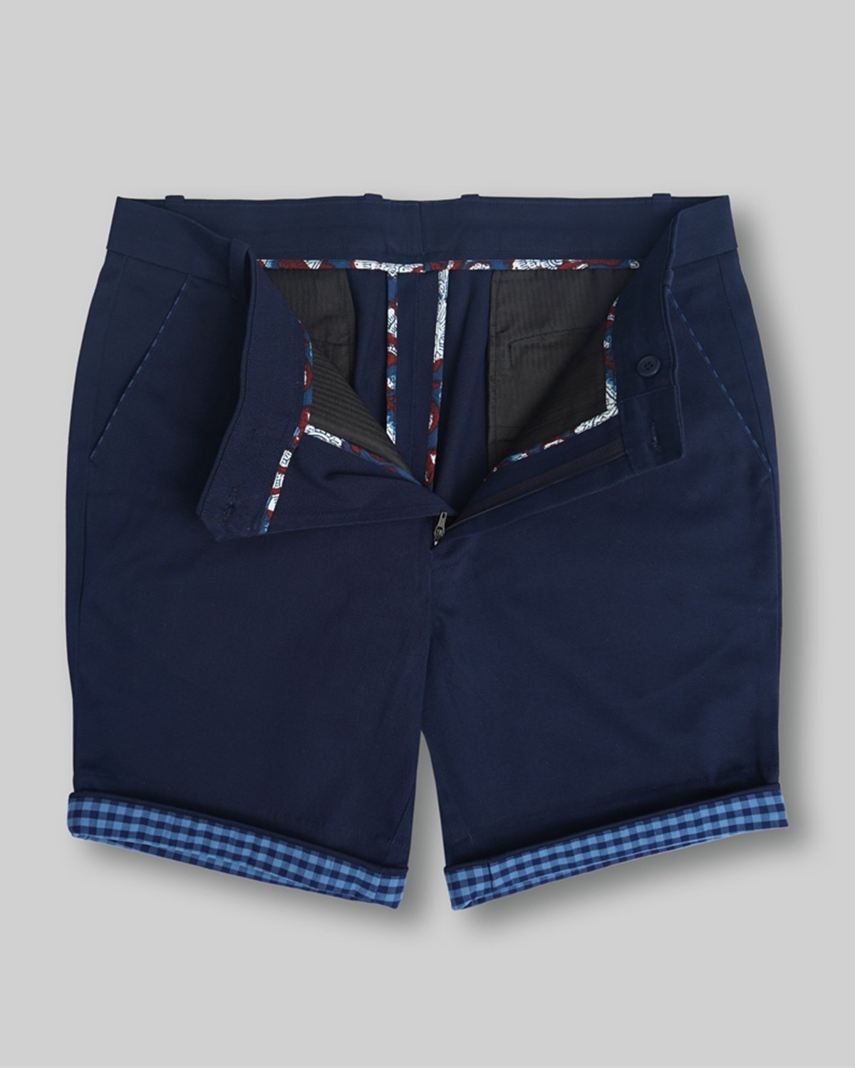 Cotton Short with Twill Weave and Extra Stretch  Navy