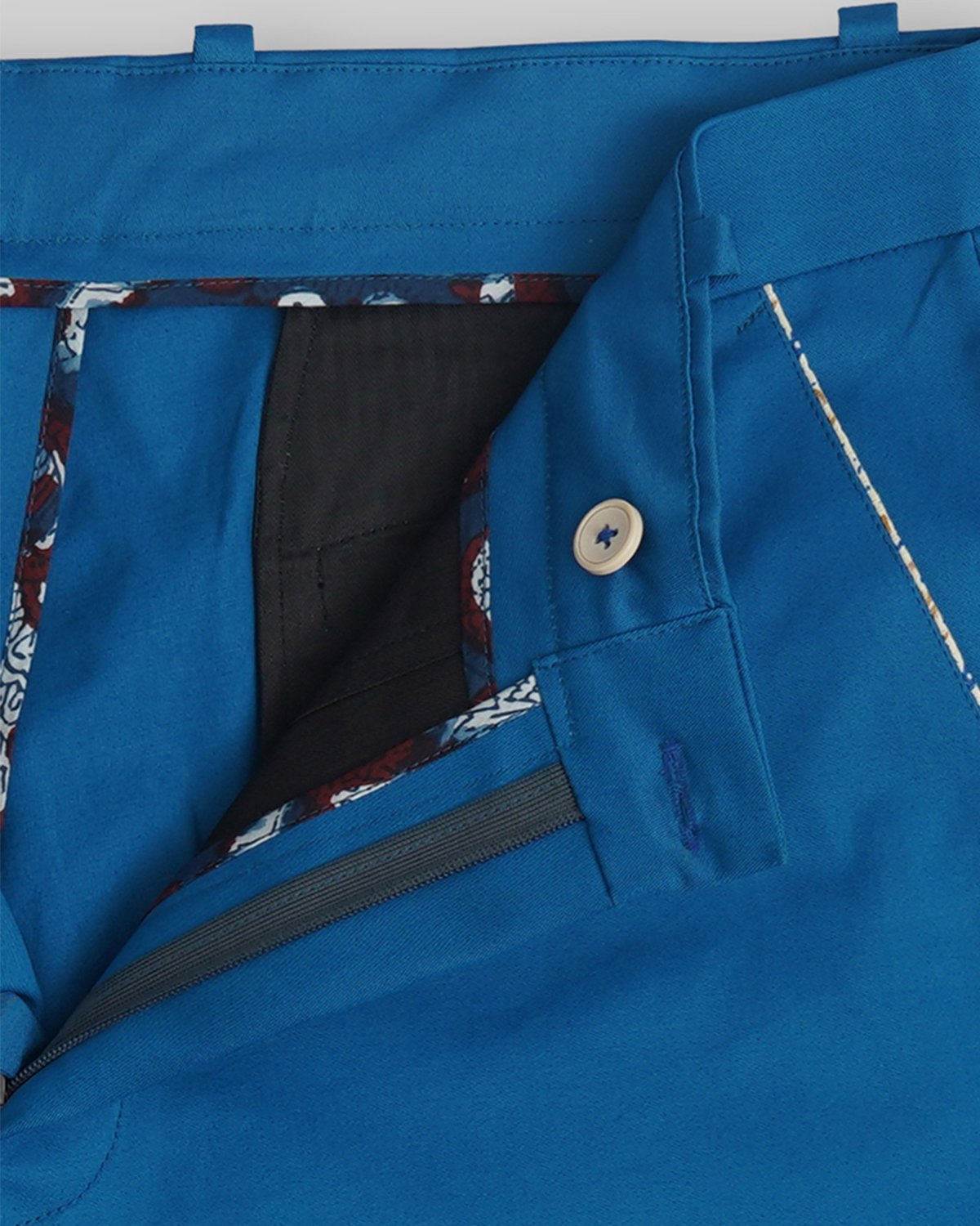 Cotton Short with Plain Weave and Extra Stretch - Sea Blue