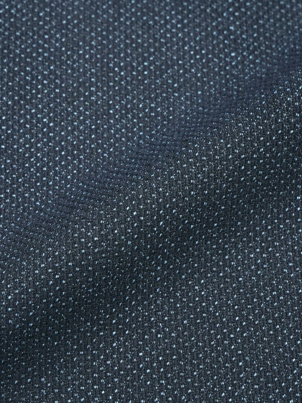 Luxury Wool Polyester Blend Trousers with Dobby Weave - Olive Ink
