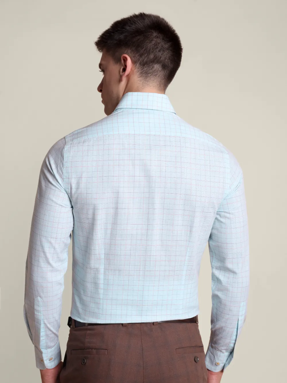 Pure Cotton Multi Color Grid  Aquatic Shirt