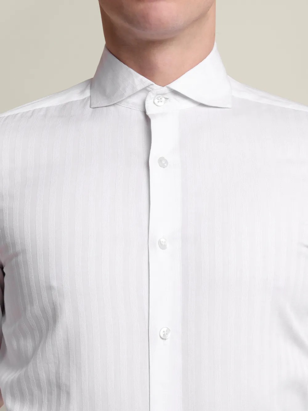 Pure Cotton Unique Self-Striped Shirt for Timeless Elegance