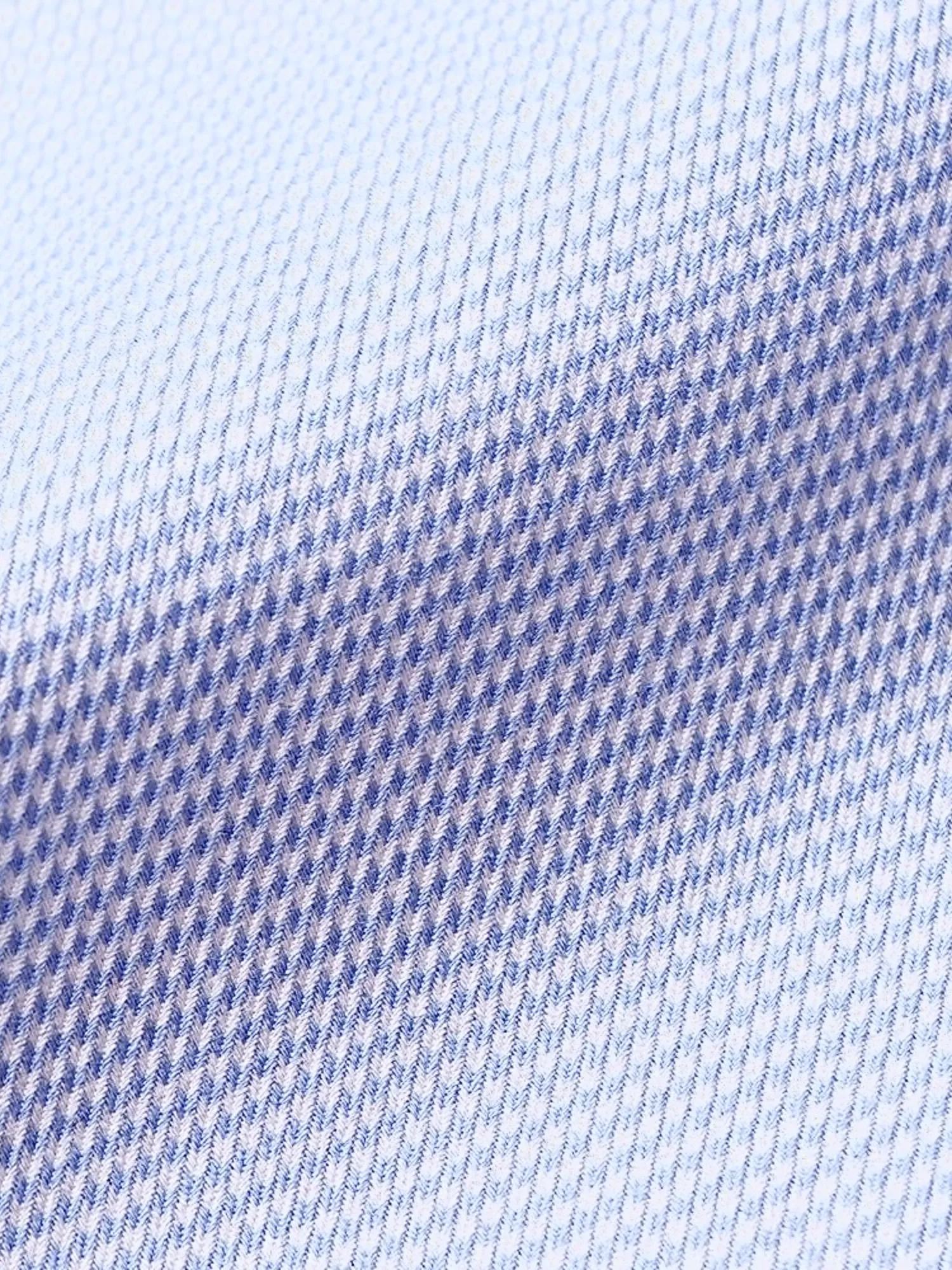 Non-Iron Pure Cotton Hound’s Tooth Sky Shirt