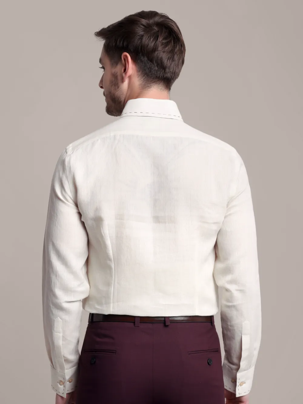 Sustainable - 100% Hemp Plain Ivory Essence Shirt