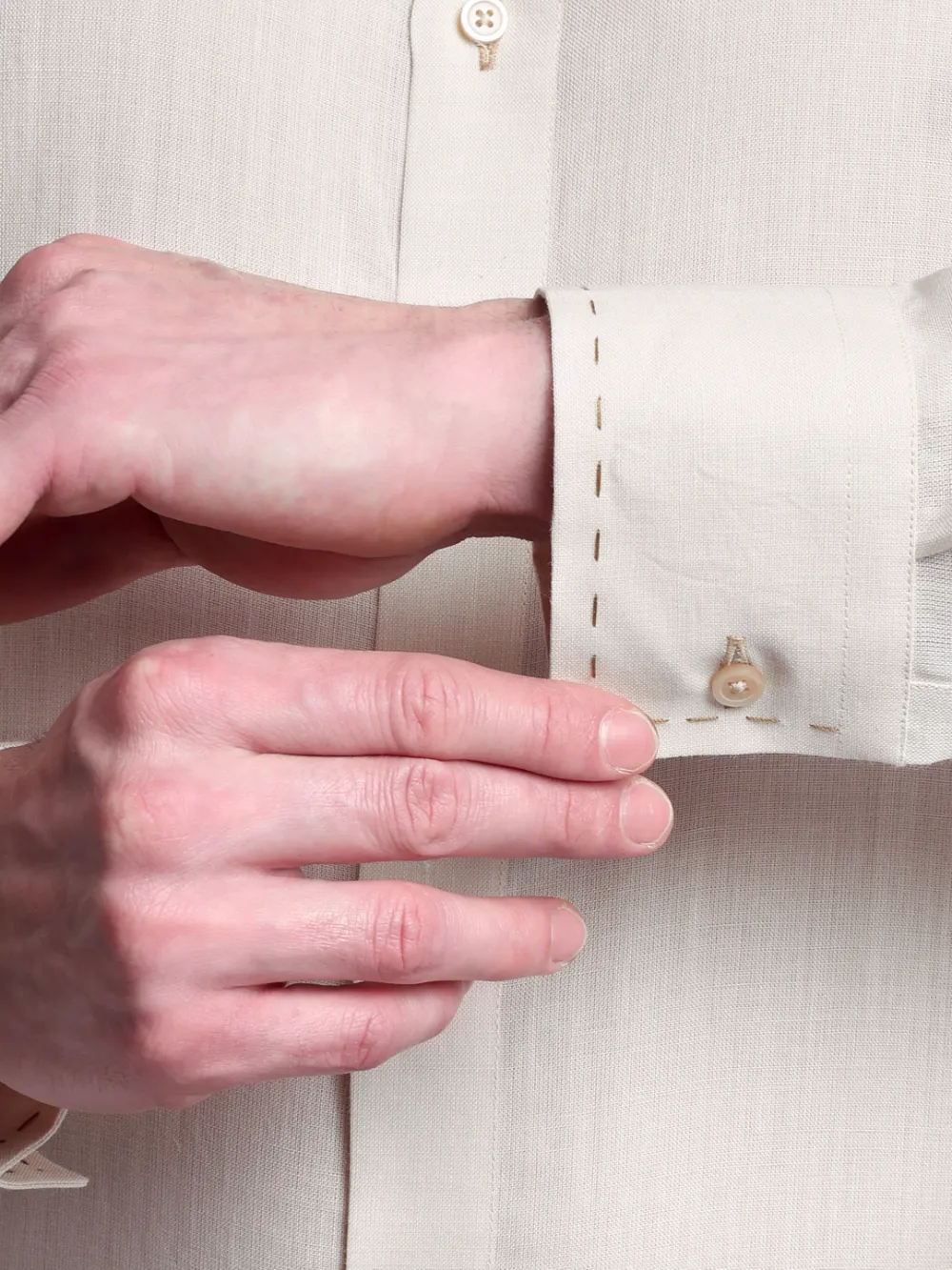 Sustainable - 100% Hemp Plain Ivory Essence Shirt