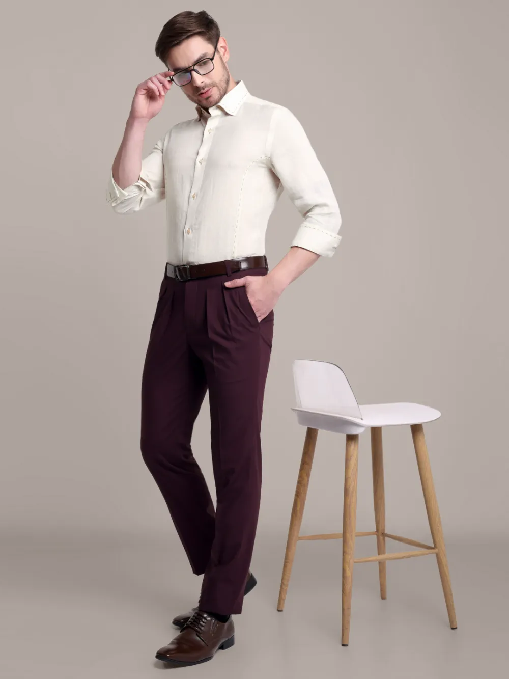 Sustainable - 100% Hemp Plain Ivory Essence Shirt