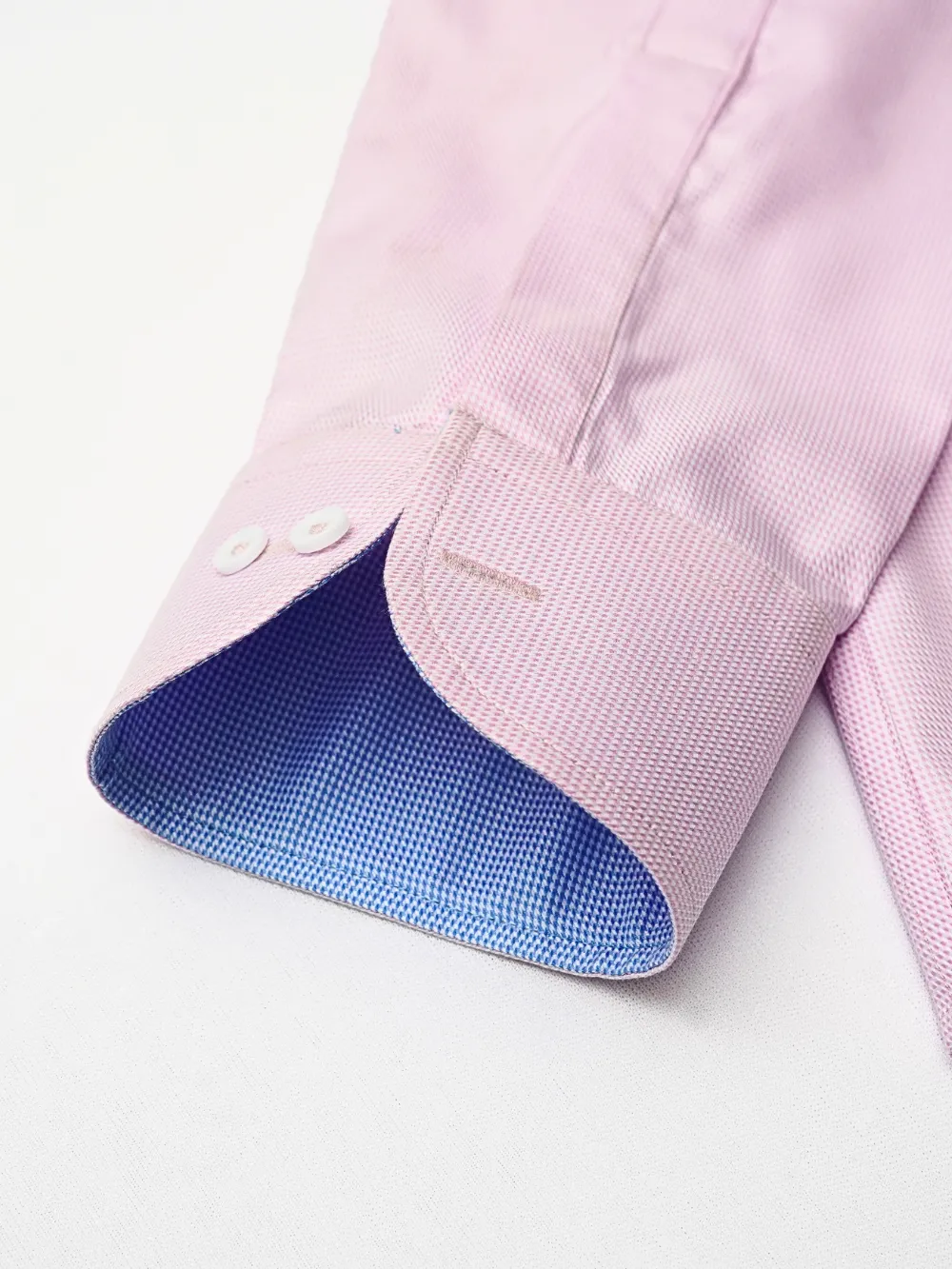 Non-Iron Pure Cotton Light Pink Hound's Tooth Shirt