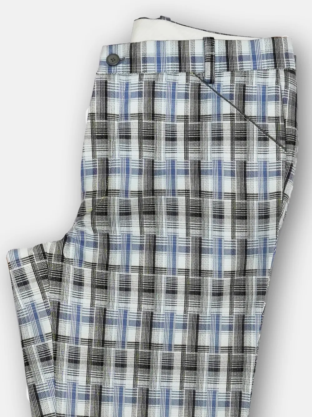 Pure cotton Extra stretch Shirt and Viscose Grid Trousers Designer Pair