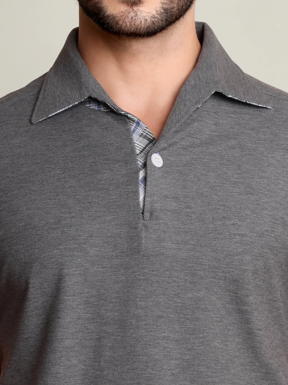 Ritz Exclusive: Slate One-Piece Collar Smart Polo Shirt
