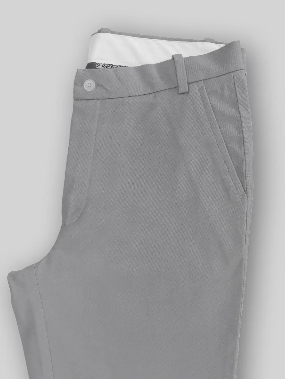 Pure cotton Gray Striped Shirt and Gray Cotton Chino Designer Pair