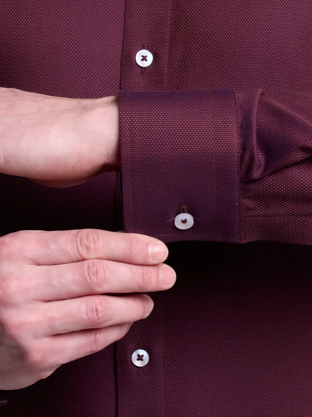 Winefire designer pair of wine red plain shirt and maroon trousers
