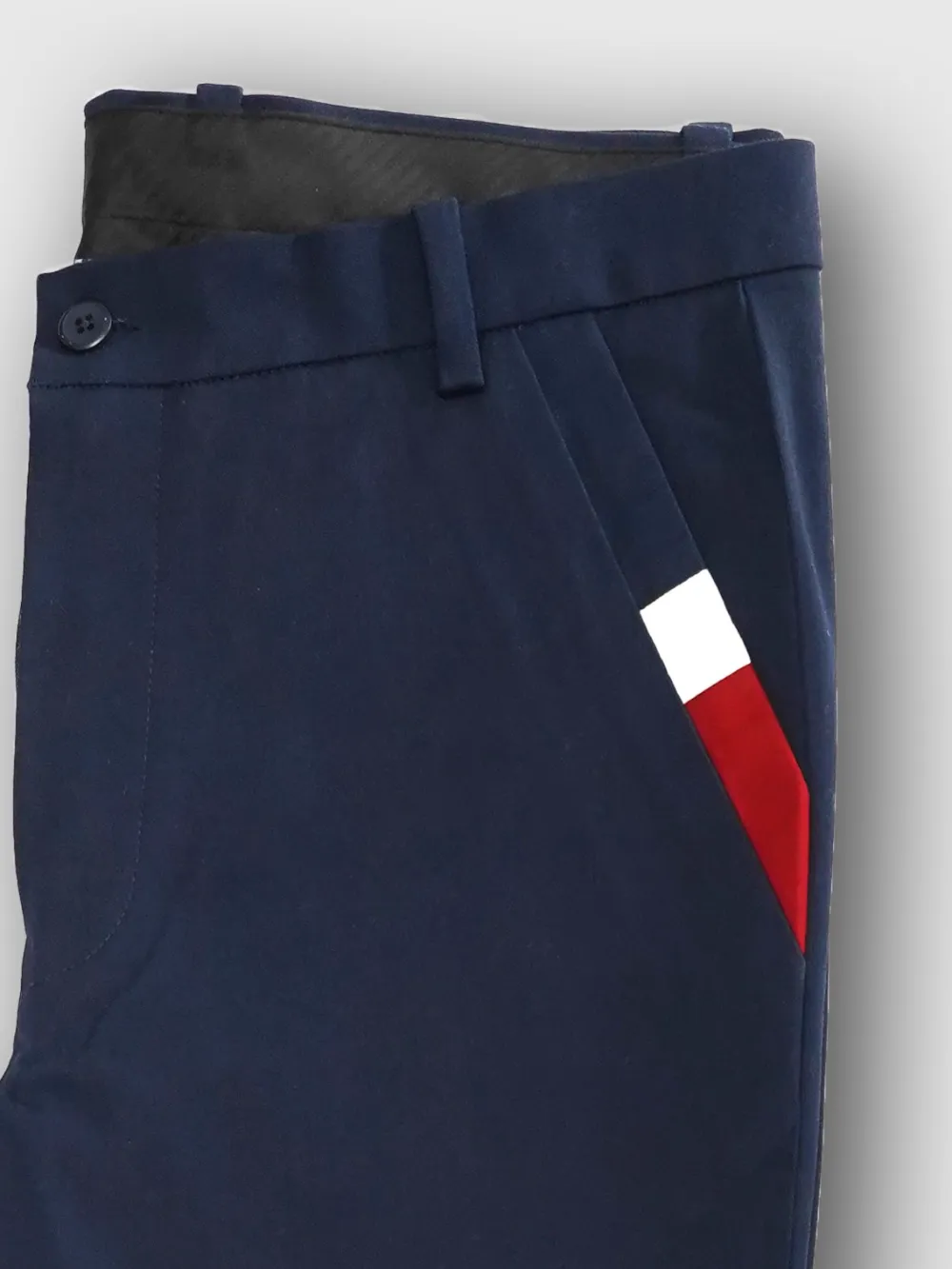 Maroon and Navy Grid Shirt with Stretch Navy Chino Designer Pair