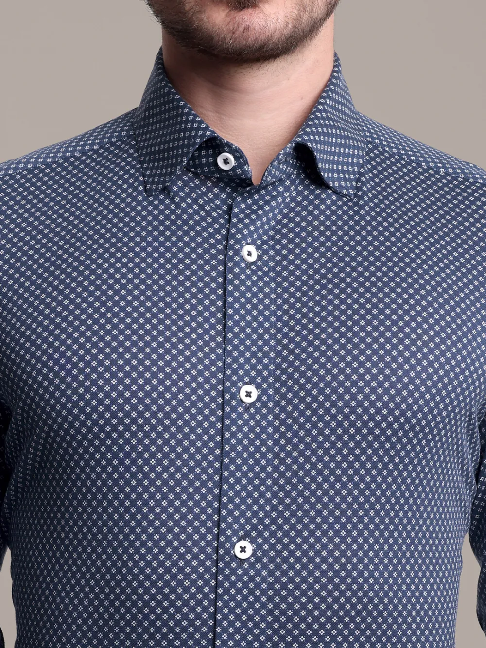 Non-Iron Stretch Cotton Snow Petals Shirt