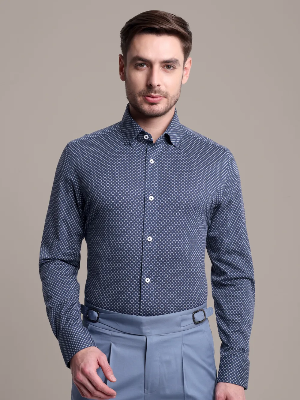 Non-Iron Stretch Cotton Snow Petals Shirt