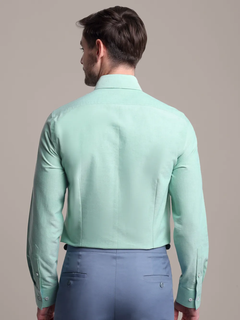 Oxford Button down Collar Shirt - Green