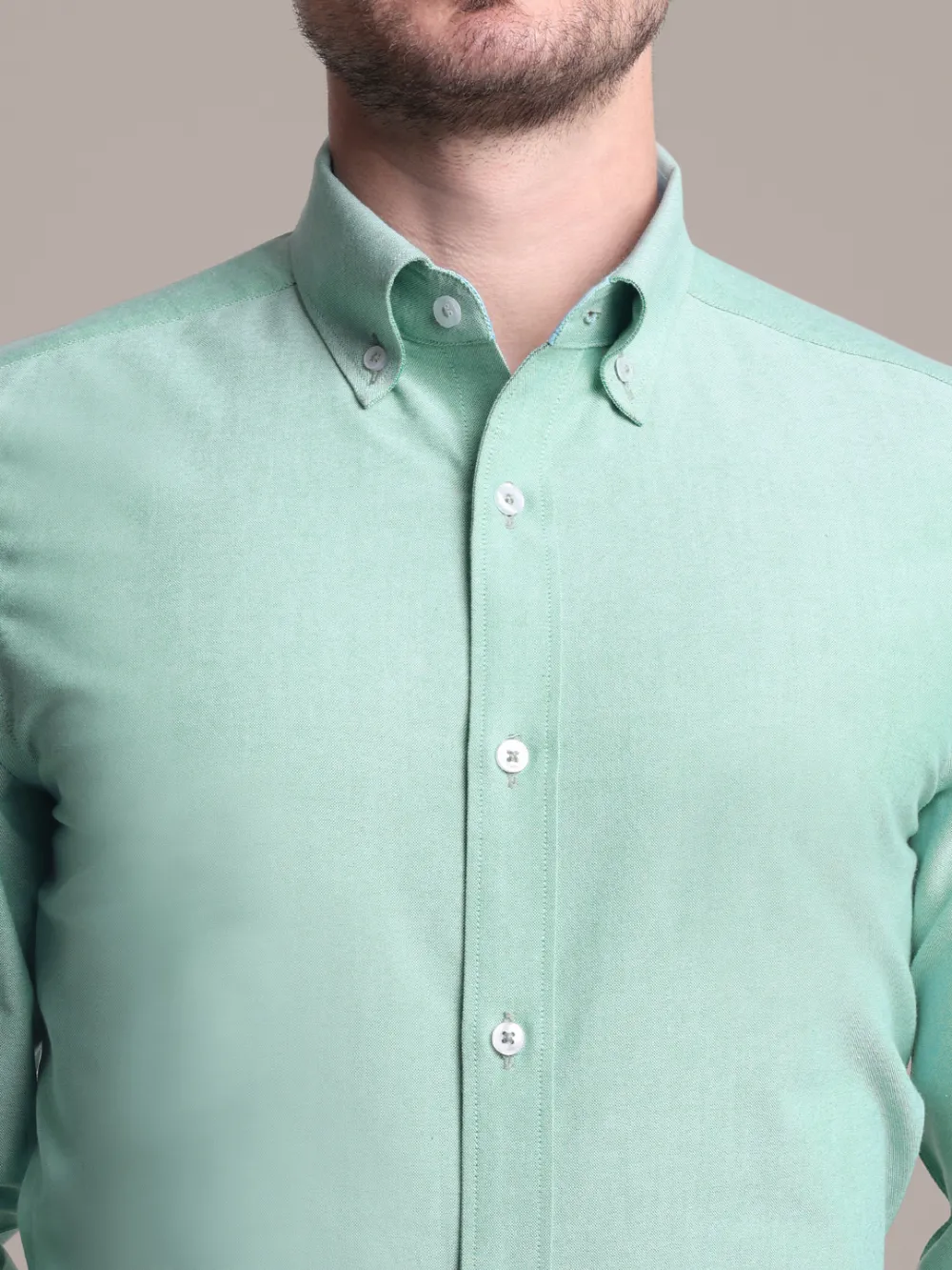 Oxford Button down Collar Shirt - Green