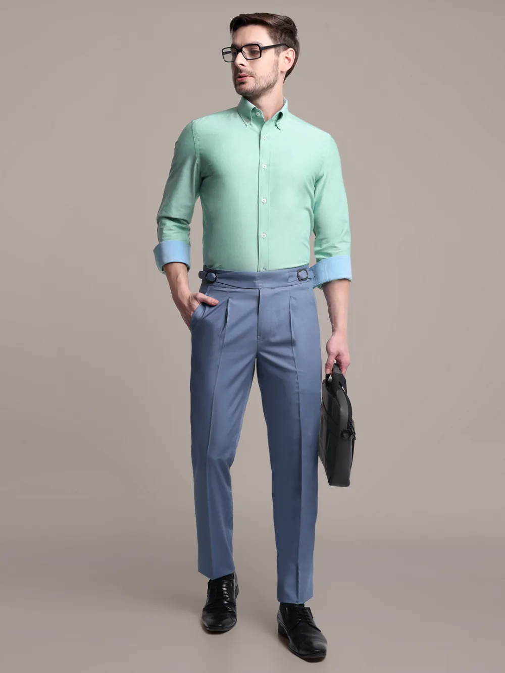 Oxford Button down Collar Shirt - Green