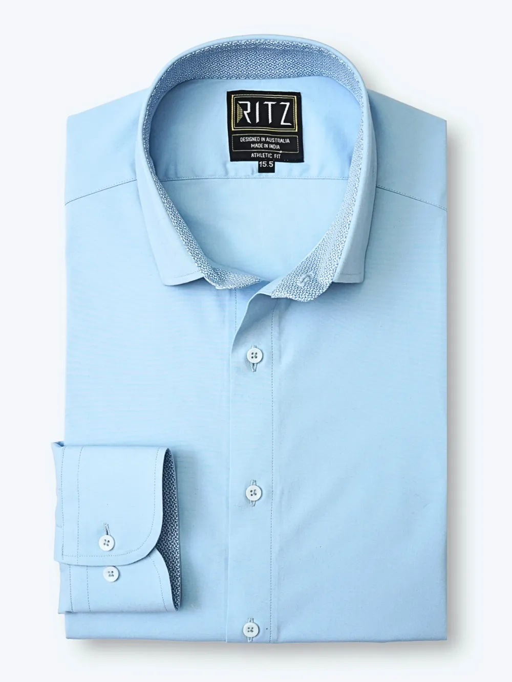 Non-Iron Stretch Bamboo Blue Shirt