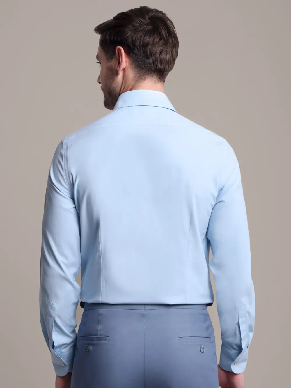 Non-Iron Stretch Bamboo Blue Shirt
