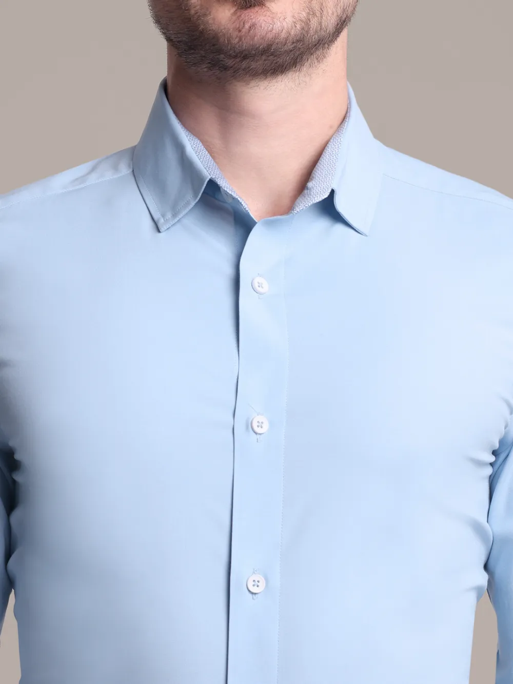 Non-Iron Stretch Bamboo Blue Shirt