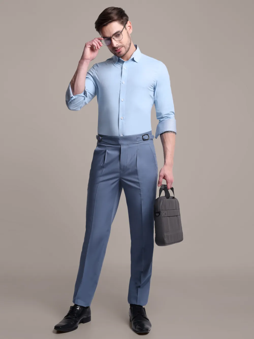 Non-Iron Stretch Bamboo Blue Shirt
