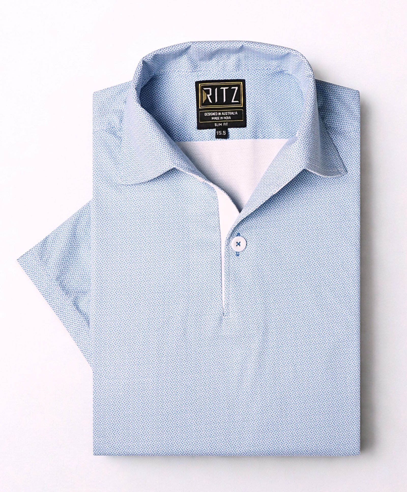 Ritz Exclusive: Sky Geometria One-Piece Collar Smart Polo