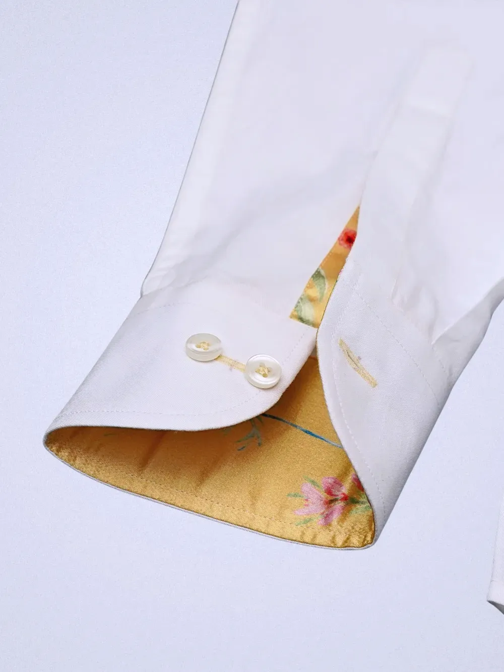 White Shirt with Signature Satin Accent - Sienna