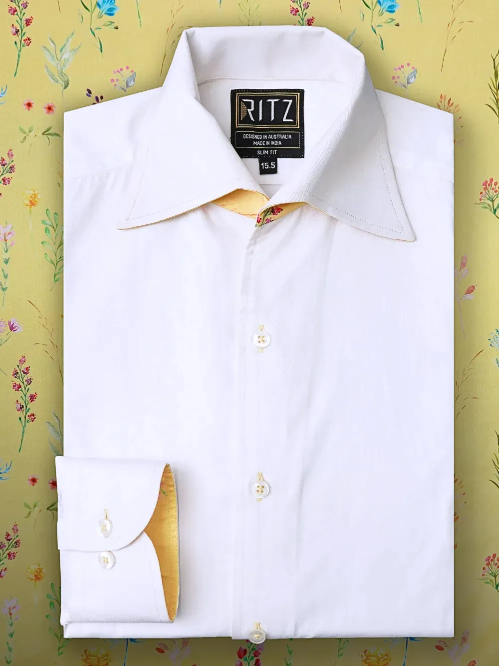 Signature Satin One Piece California Collar Shirt- Sienna