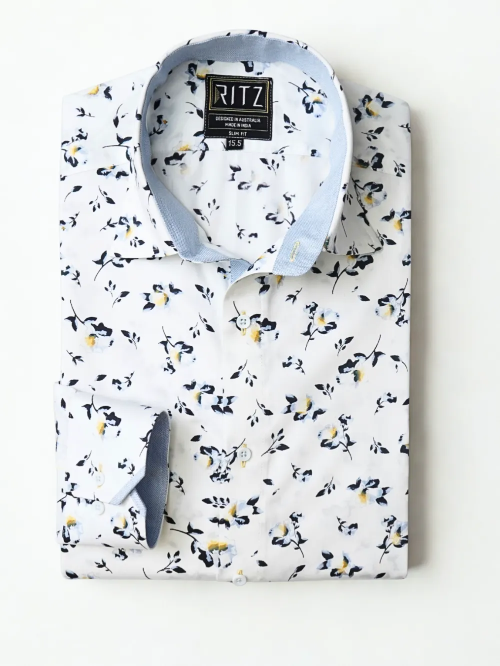 Pure Cotton Notte Fiorita Shirt- Twill Weave