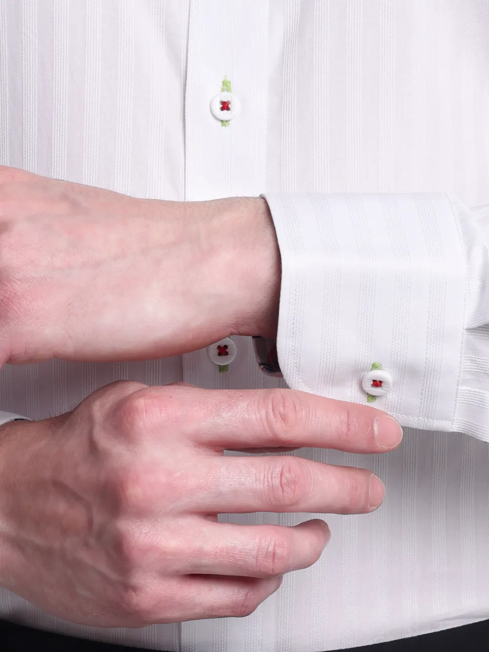 White Shirt with Signature Satin Fabric Blend - Tractors