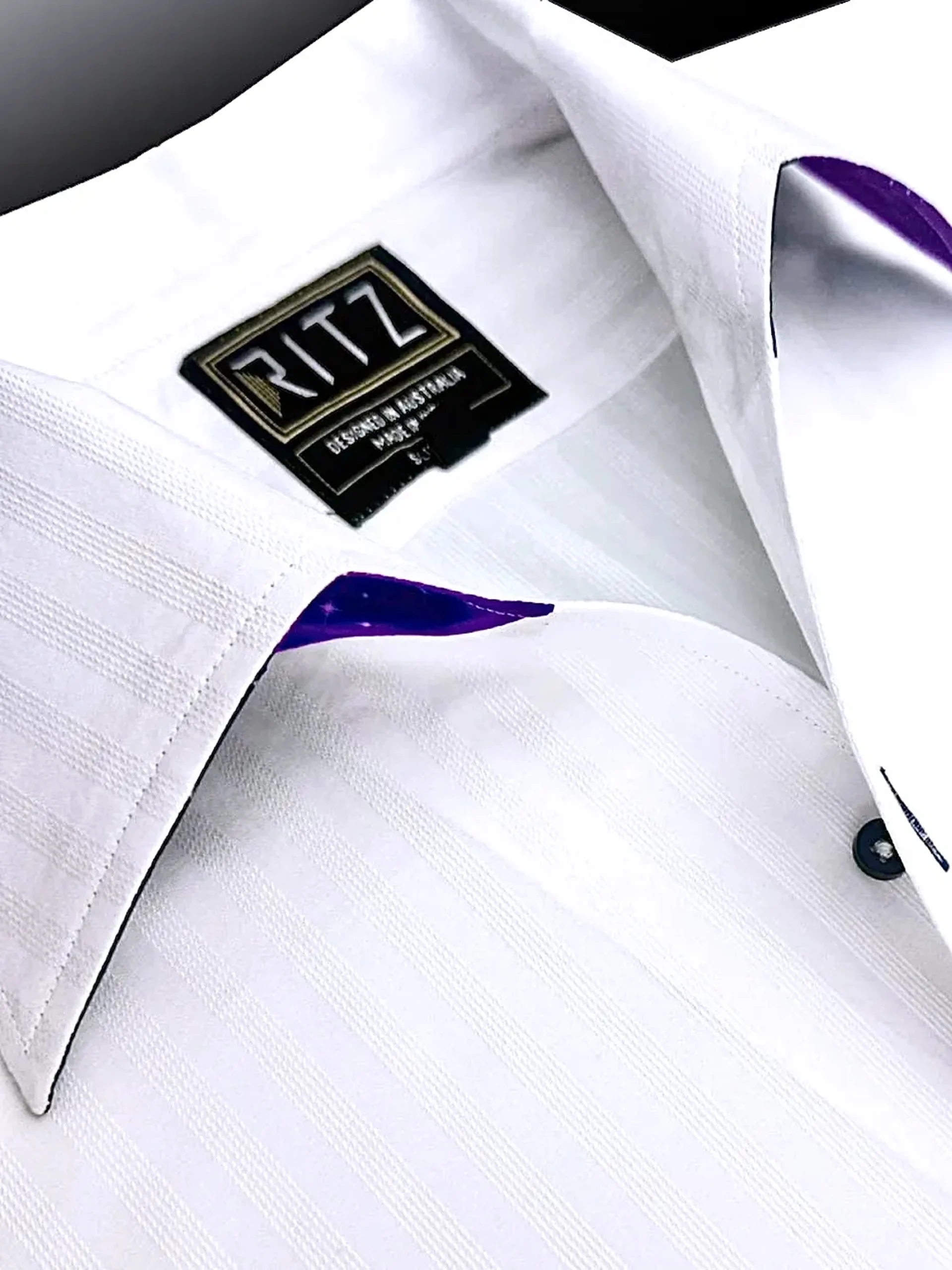 Signature Satin California Collar Shirt- Midnight