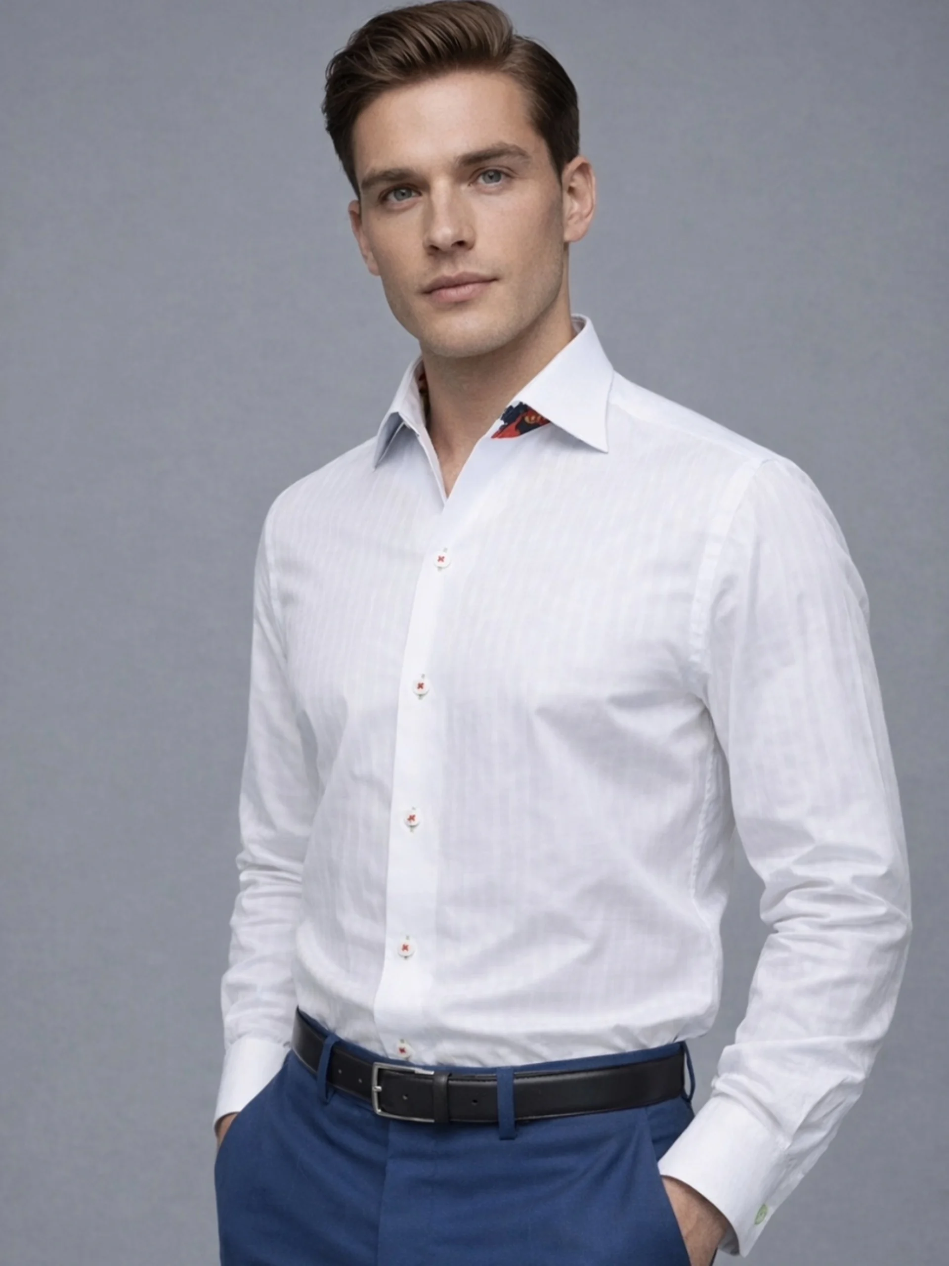 Signature Satin California Collar Shirt- Tractors