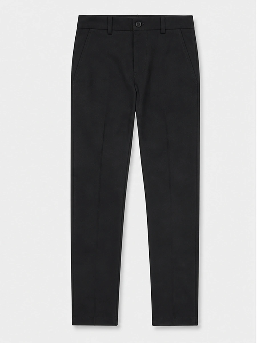  Cotton Chino with Jacquard Weave and Extra Stretch - Black