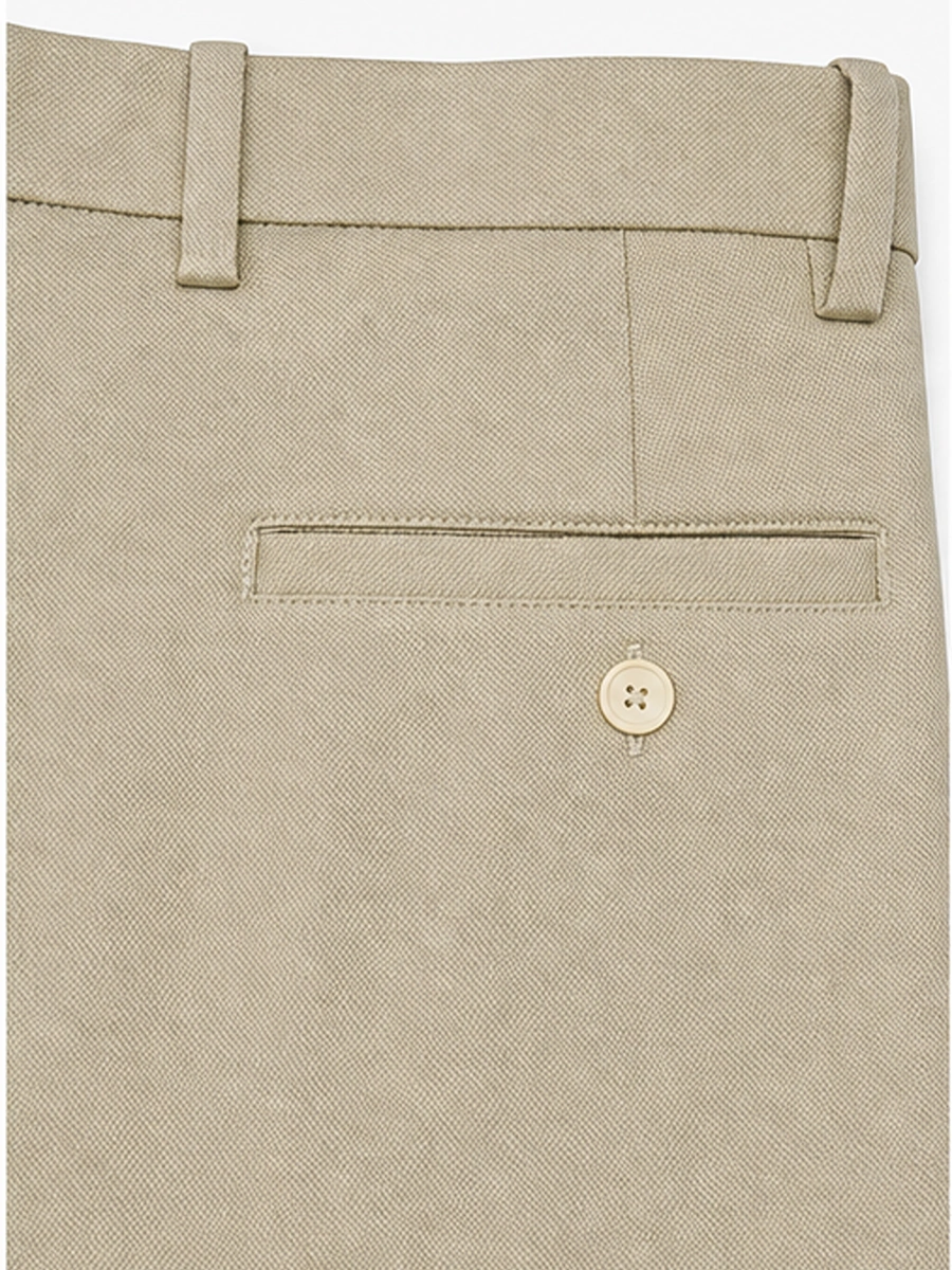 Cotton Chino with Box Weave and Extra Stretch - Khaki