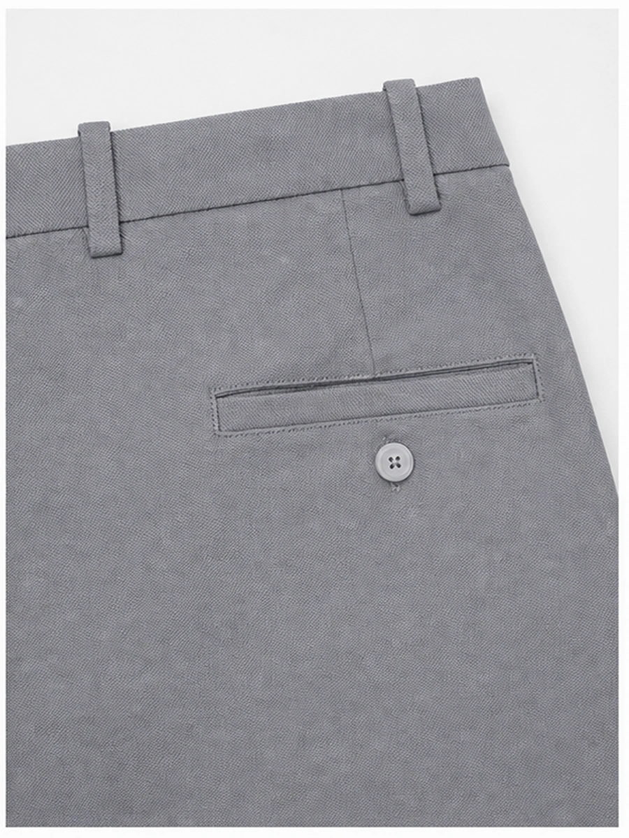 Cotton Chino with Box Weave and Extra Stretch - Moonstone Gray
