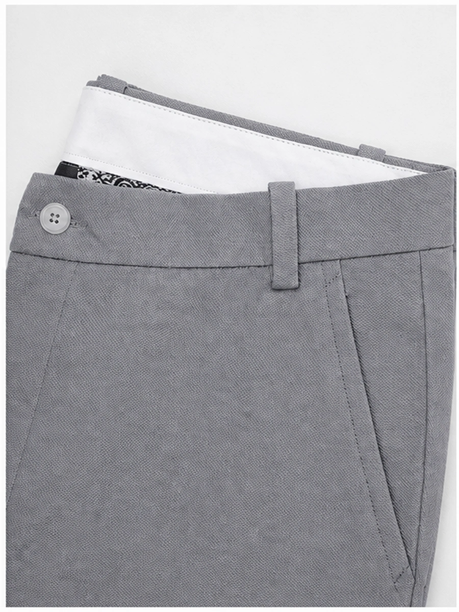 Cotton Chino with Box Weave and Extra Stretch - Moonstone Gray