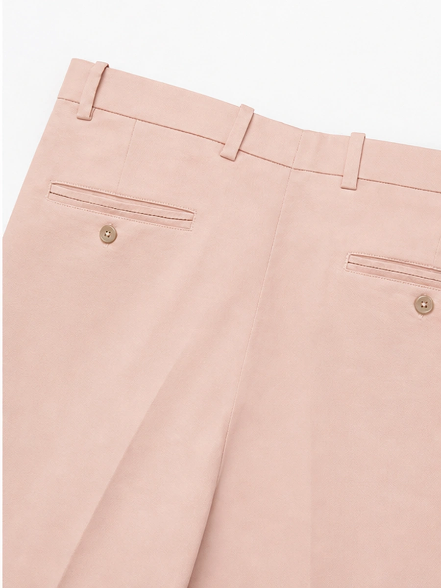 Cotton Chino with Jacquard Weave and Extra Stretch - Peach