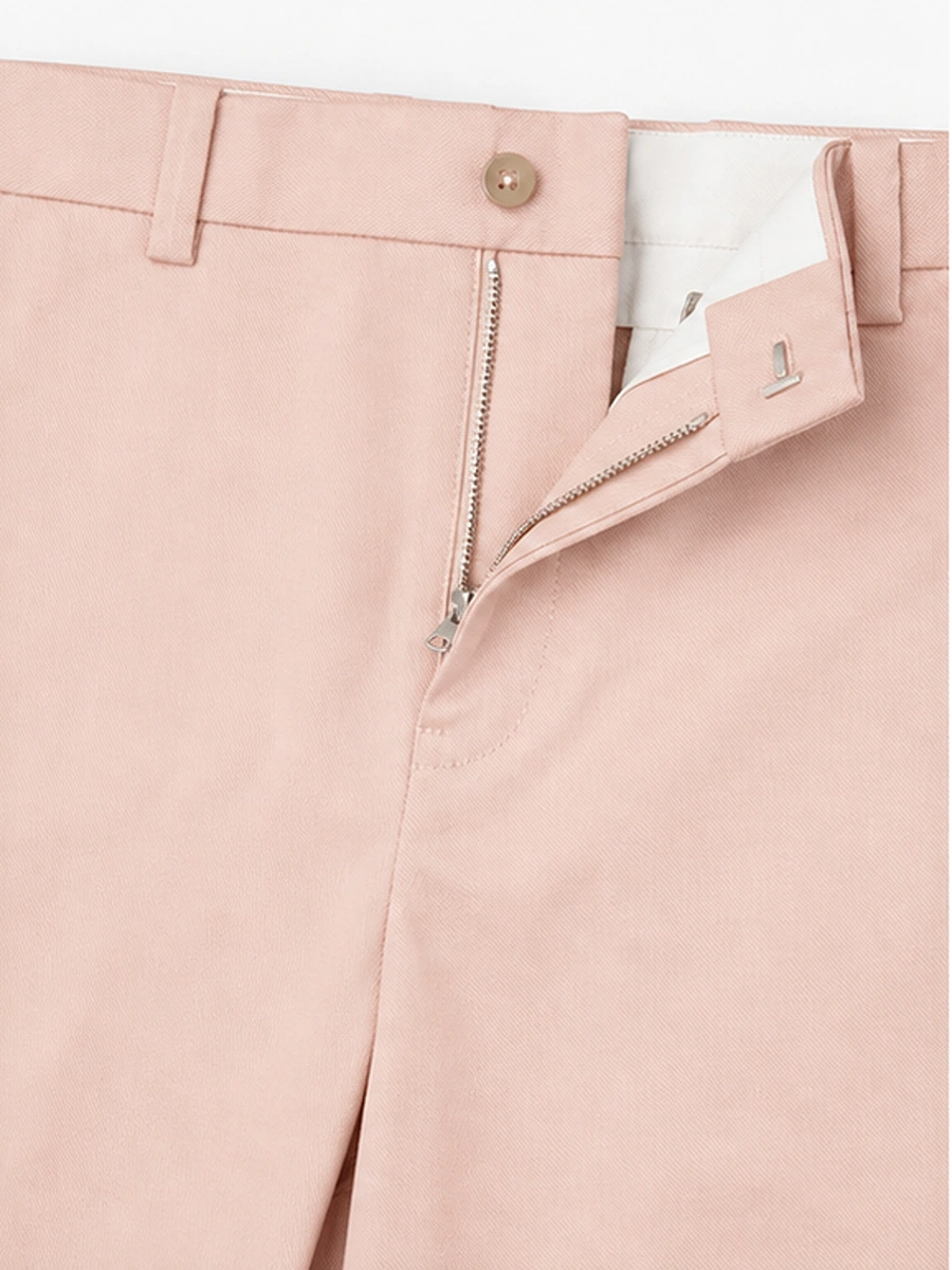 Cotton Chino with Jacquard Weave and Extra Stretch - Peach