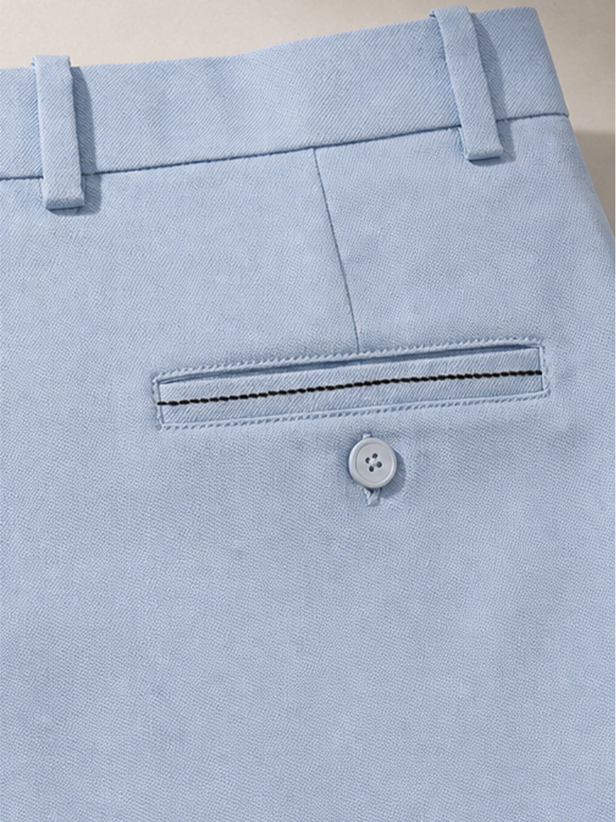 Cotton Chino with Box Weave and Extra Stretch - Sapphire Mist